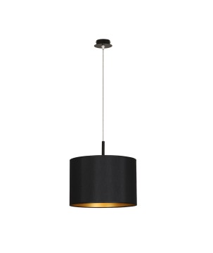 Lampadario alice L nero e oro cod.4961