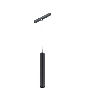 Lampada a sospensione roller led 9W 4000K colore nero per barre magnetiche a 1 circuito 10652