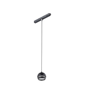 Slot lampada a sospensione a led 5W 4000K colore nero per barre magnetiche a 1 circuito