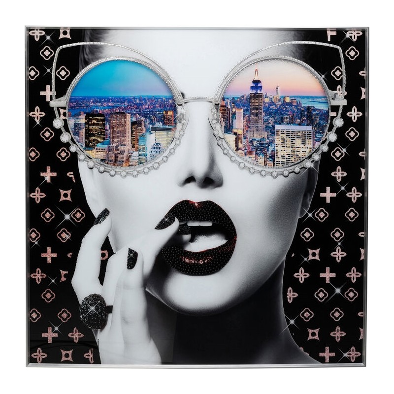 Quadro vetro NY View 120x120cm