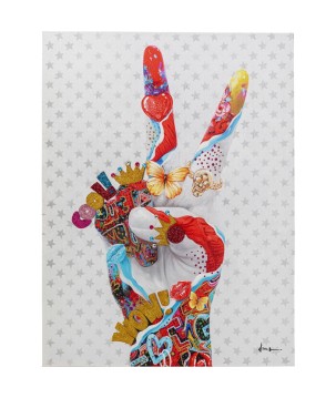 Quadro su tela Peace Sign 90x120cm