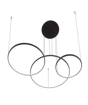 Lampadario circolo led 3000K 45W colore nero 10817