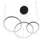 Lampadario circolo led 3000K 45W colore nero 10817