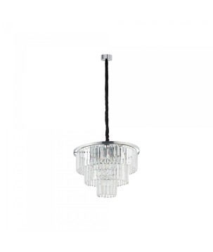 LAMPADARIO CRISTALLO COLORE ARGENTO M 7617