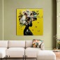 Quadro in vetro Boquet Black Beauty 100x100cm Quadro in vetro Boquet Black Beauty 100x100cm