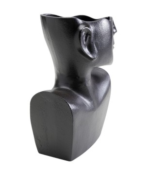 Vaso Rostro Side nero 27cm