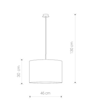 Lampadario alice L nero e oro cod.4961