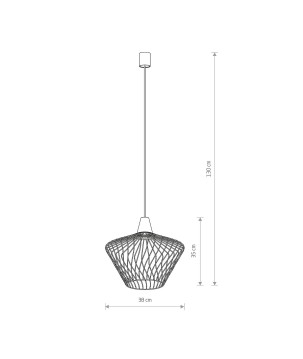 Lampadario wave S nero cod.8858