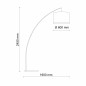 Lampada piantana moby black 5485