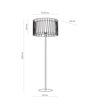 LAMPADA PIANTANA HARMONY BLACK 2899