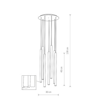 LAMPADARIO LASER MULTICOLORE VII 10704