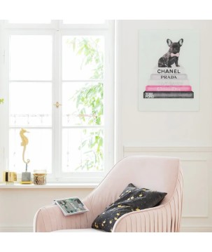 Quadro in vetro Fashion Dog 60x80cm