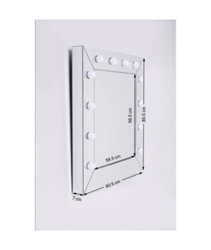 Specchio Make Up quadrato 81x81cm
