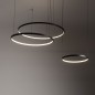 Lampadario circolo led 3000K 45W colore nero 10817