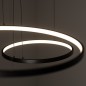 Lampadario circolo led 3000K 45W colore nero 10817