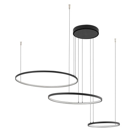 Lampadario circolo led 3000K 45W colore nero 10817
