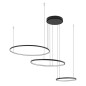 Lampadario circolo led 3000K 45W colore nero 10817