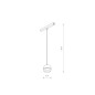 Slot lampada a sospensione a led 5W 4000K colore nero per barre magnetiche a 1 circuito Slot lampada a sospensione a led 5W 4000K colore nero per barre magnetiche a 1 circuito