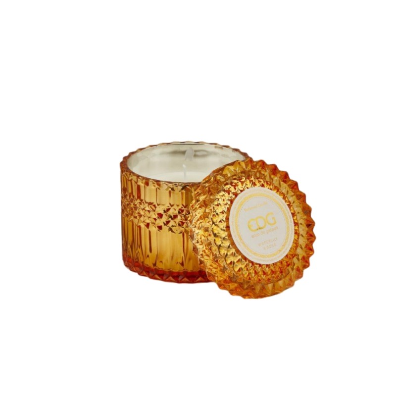 CANDELA CRYSTAL C/VASO H8,5 D9(160GR) WATERLILY