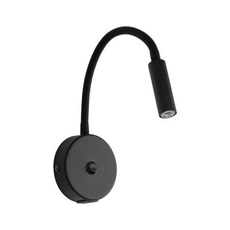 LAGOS LAMPADA DA PARETE NERA 1 USB 10200